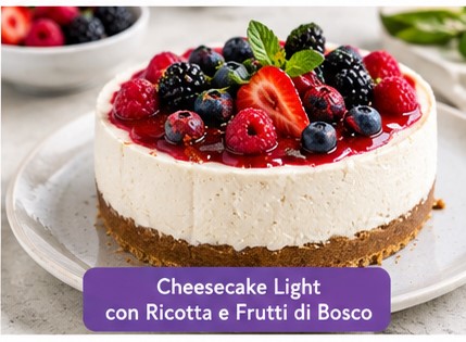 Cheesecake light con ricotta e frutti di bosco