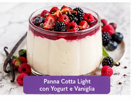 Panna cotta light con yogurt e vaniglia