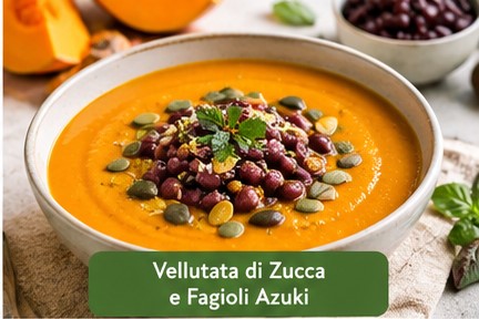Vellutata di zucca e fagioli azuki